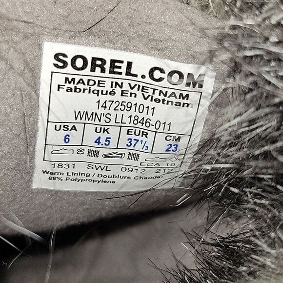 Sorel Tofino II Womens Waterproof Winter Snow Boots Black Stone Sz 6 1472591011 - Picture 9 of 11